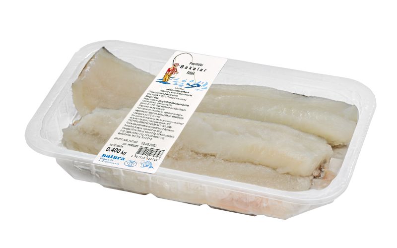 Pacific cod fillet 400gr (Gadus macrocephalus), Packed in a modified atmosphere